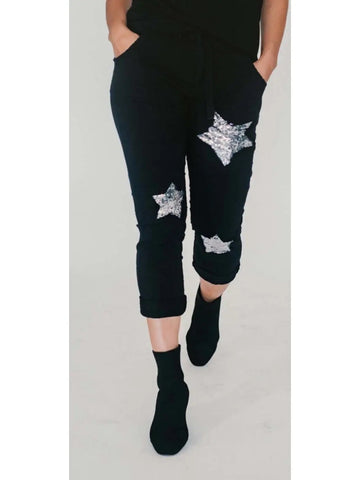 Pants Stretchy with Star Embellished